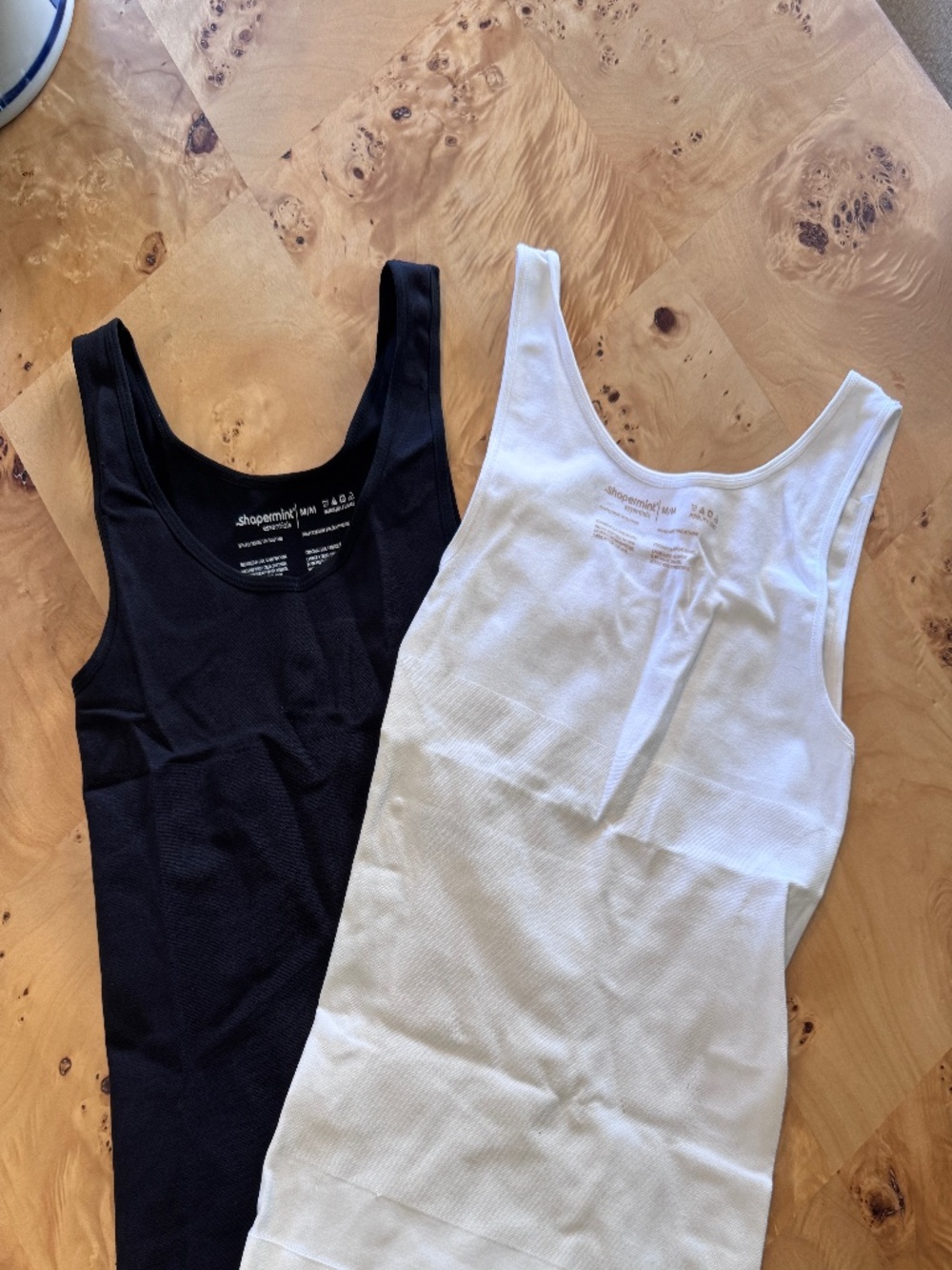Shapermint Tank Tops - 2 pack Black and White- Medium
